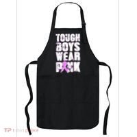 Distressed Tough Boys Wear Pink Breast Cancer Awareness Apron thumb 0