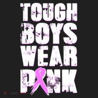 Distressed Tough Boys Wear Pink Breast Cancer Awareness Beanie thumb 2