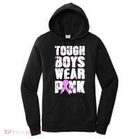 Distressed Tough Boys Wear Pink Breast Cancer Awareness Women's Hoodie thumb 0