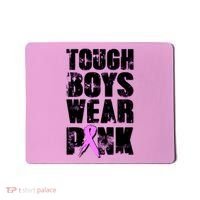 Distressed Tough Boys Wear Pink Breast Cancer Awareness Mousepad thumb 0
