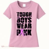 Distressed Tough Boys Wear Pink Breast Cancer Awareness Women's T-Shirt thumb 0