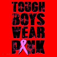 Distressed Tough Boys Wear Pink Breast Cancer Awareness Santa Hat thumb 1