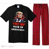 Donald Trump Back To Greatness President Trump 2024 Pajama Set thumb 0