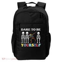Dare To Be Yourself Autism Awareness Skeleton Backpack thumb 0