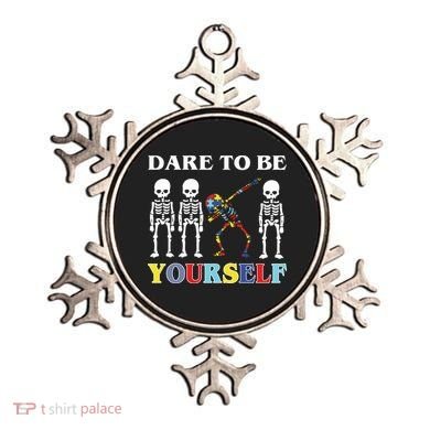Dare To Be Yourself Autism Awareness Skeleton Ornament