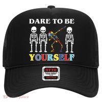 Dare To Be Yourself Autism Awareness Skeleton Hat thumb 0
