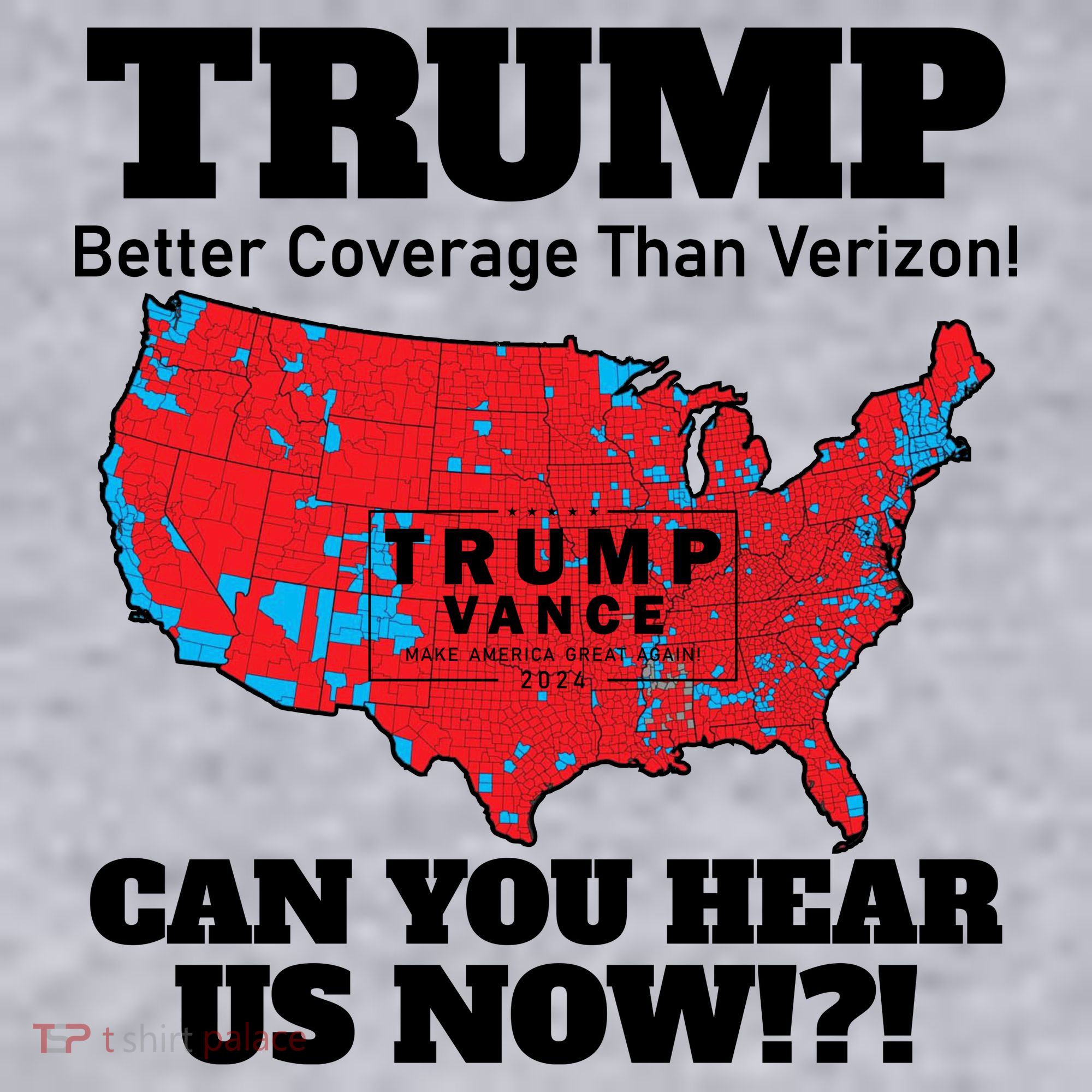 Donald Trump Better Coverage Can You Hear Us Now Electoral Map 2024 Women's Racerback Cropped Tank