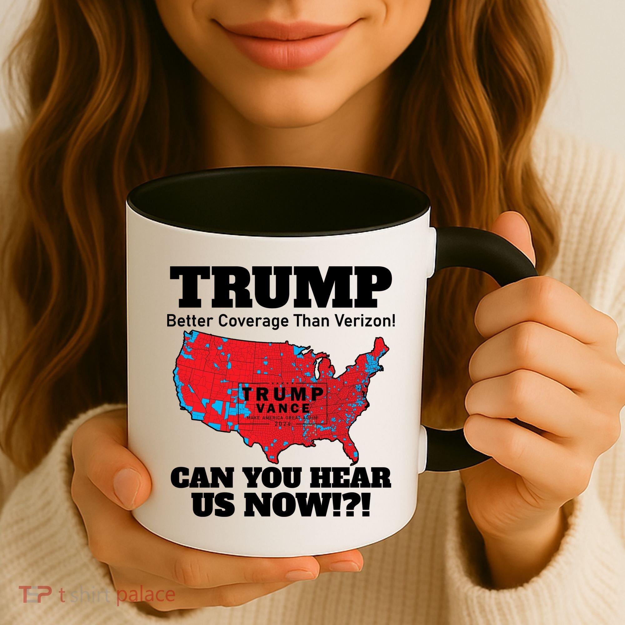 Donald Trump Better Coverage Can You Hear Us Now Electoral Map 2024 Coffee Mug
