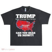 Donald Trump Better Coverage Can You Hear Us Now Electoral Map 2024 Urban Oversized Heavyweight T-Shirt thumb 0