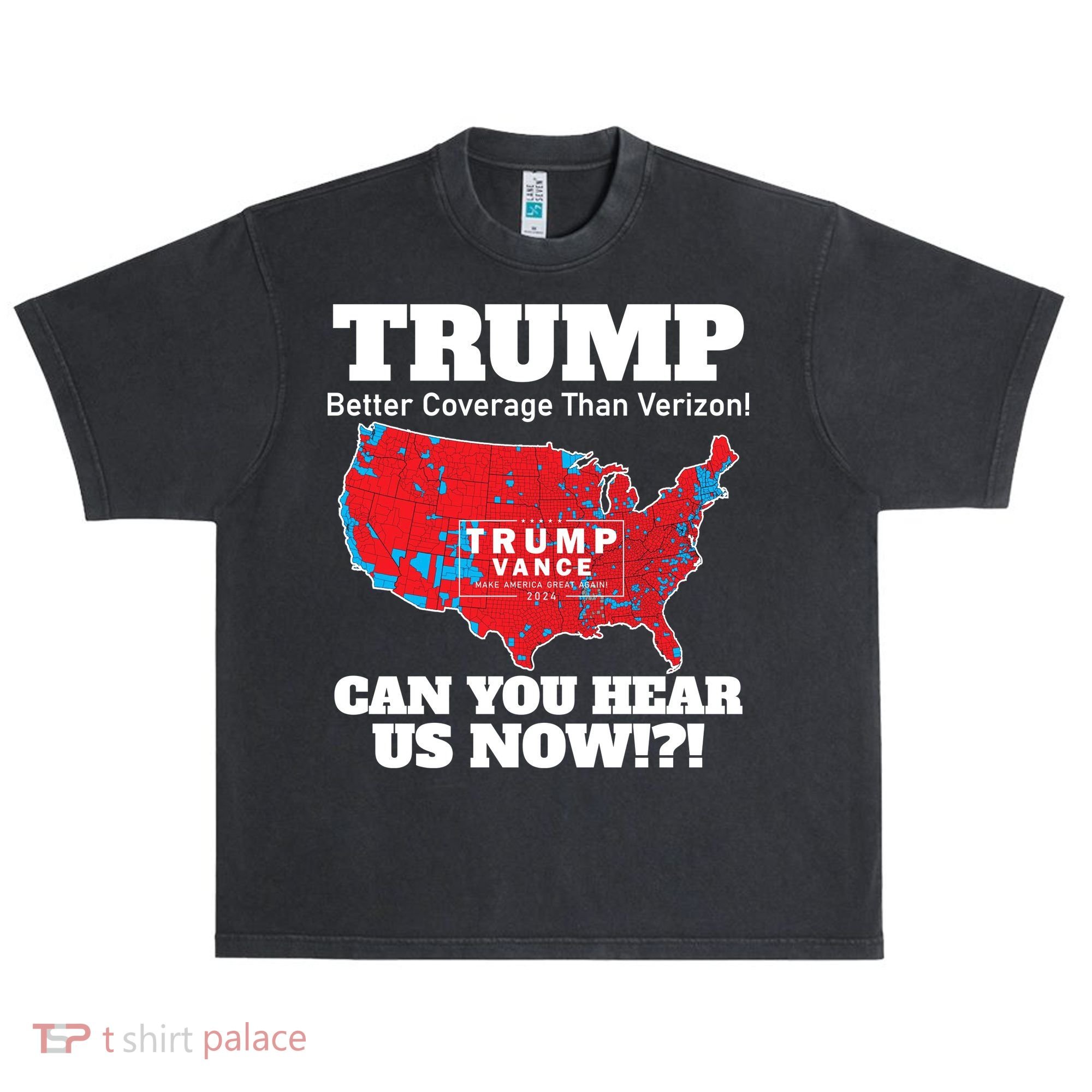Donald Trump Better Coverage Can You Hear Us Now Electoral Map 2024 Urban Oversized Heavyweight T-Shirt