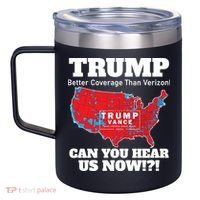Donald Trump Better Coverage Can You Hear Us Now Electoral Map 2024 12oz Stainless Steel Coffee Mug thumb 2