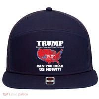 Donald Trump Better Coverage Can You Hear Us Now Electoral Map 2024 7 Panel Mesh Trucker Snapback Hat thumb 0
