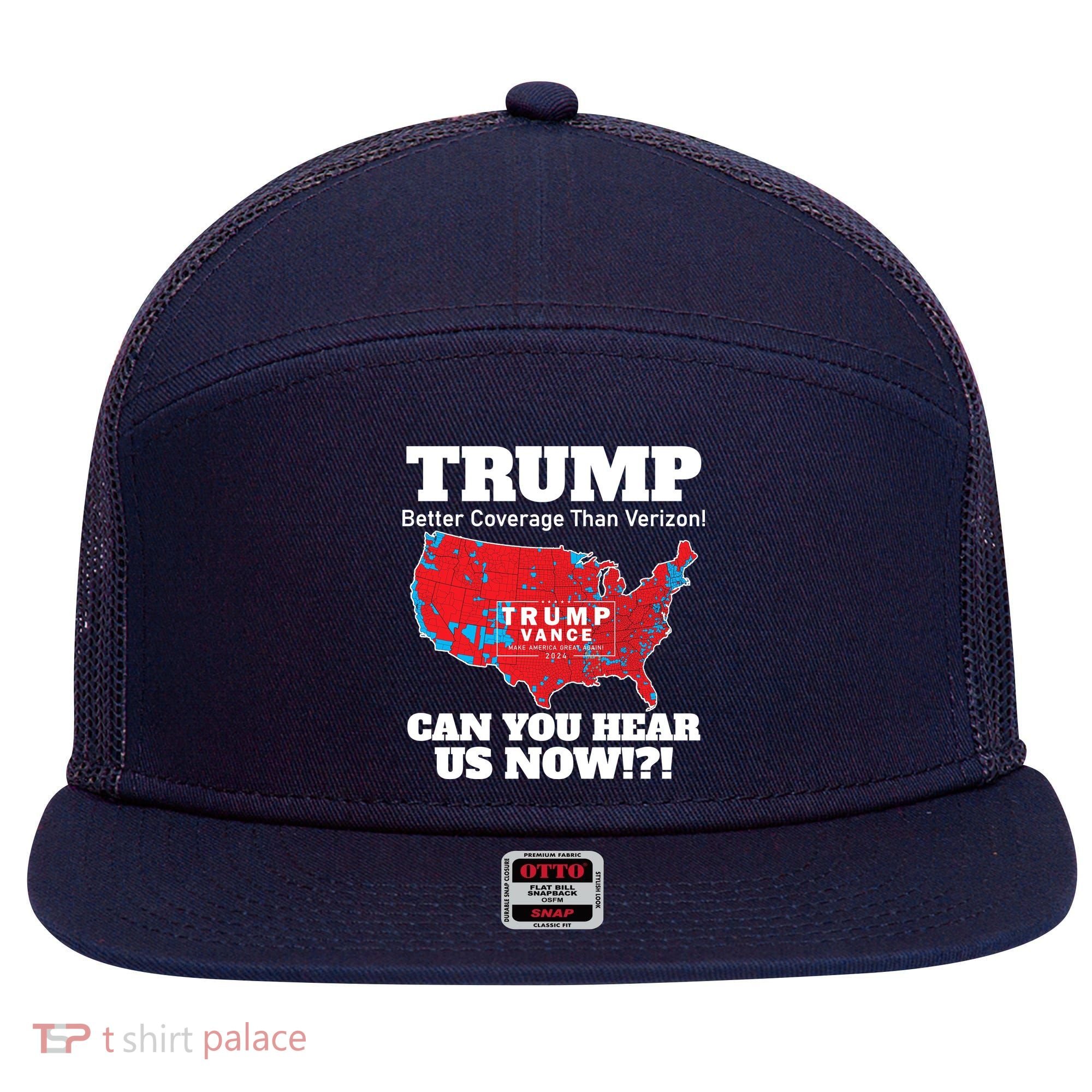 Donald Trump Better Coverage Can You Hear Us Now Electoral Map 2024 7 Panel Mesh Trucker Snapback Hat