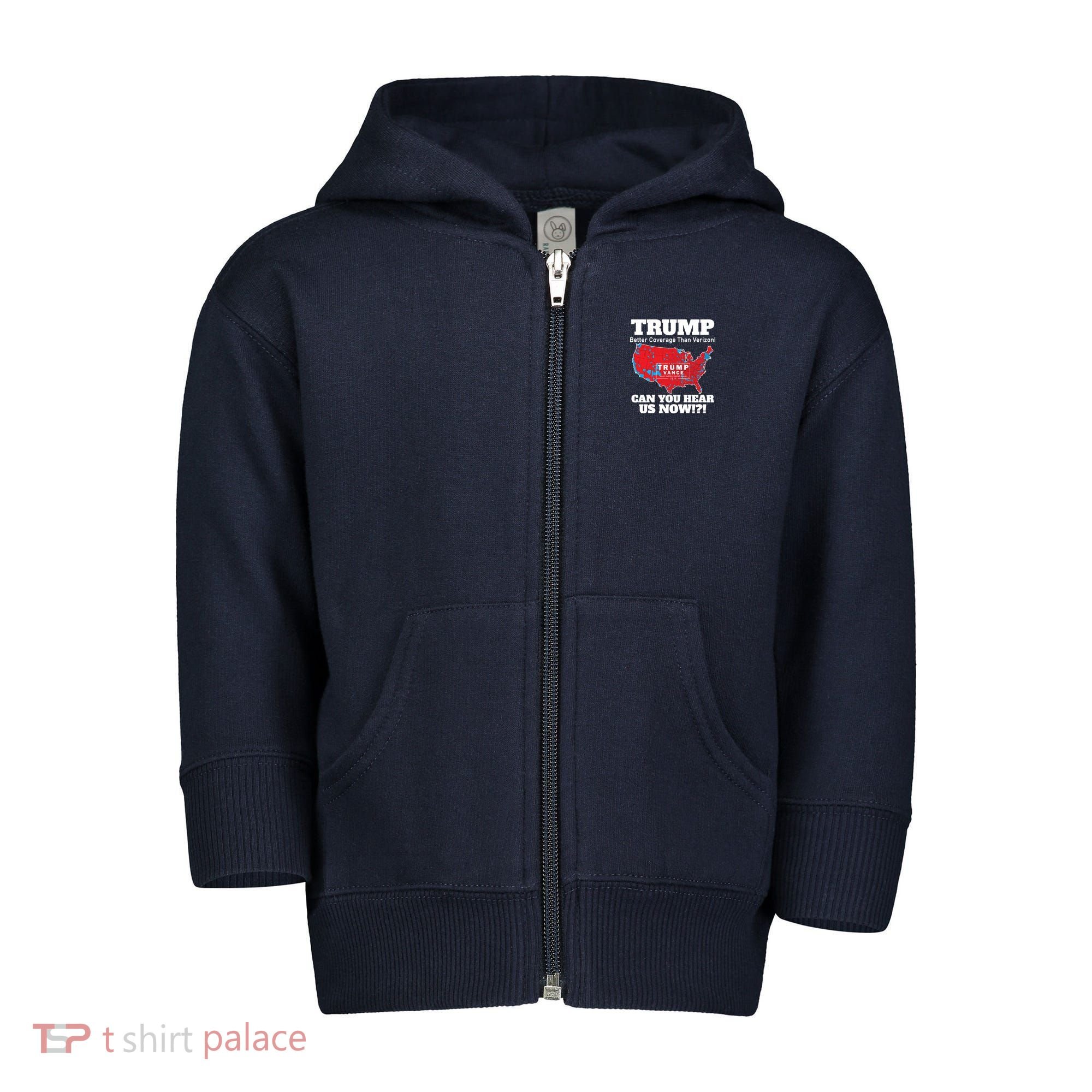 Donald Trump Better Coverage Can You Hear Us Now Electoral Map 2024 Toddler Zip Fleece Hoodie