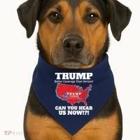Donald Trump Better Coverage Can You Hear Us Now Electoral Map 2024 USA-Made Doggie Bandana thumb 1