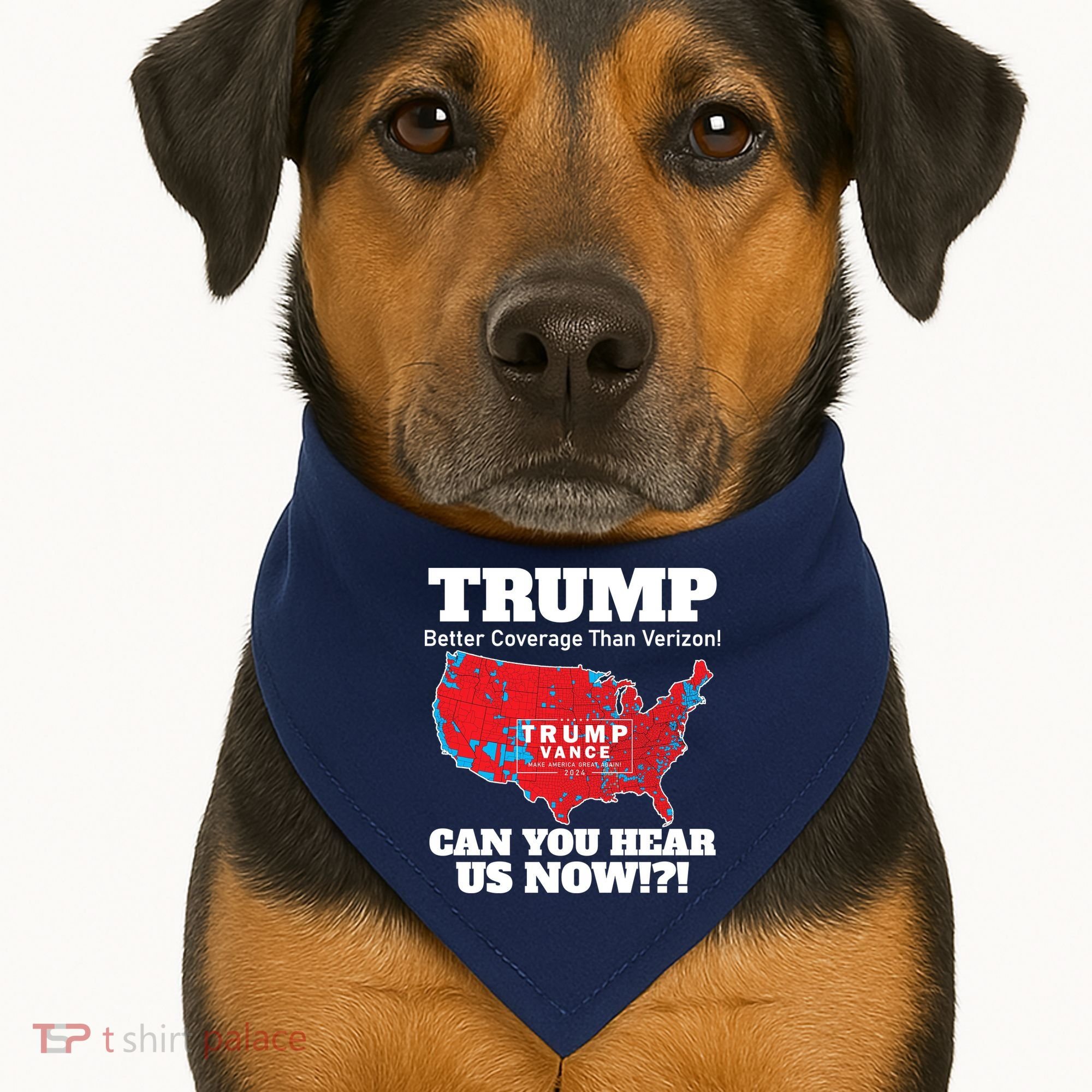 Donald Trump Better Coverage Can You Hear Us Now Electoral Map 2024 USA-Made Doggie Bandana