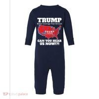 Donald Trump Better Coverage Can You Hear Us Now Electoral Map 2024 Infant Fleece One Piece thumb 0