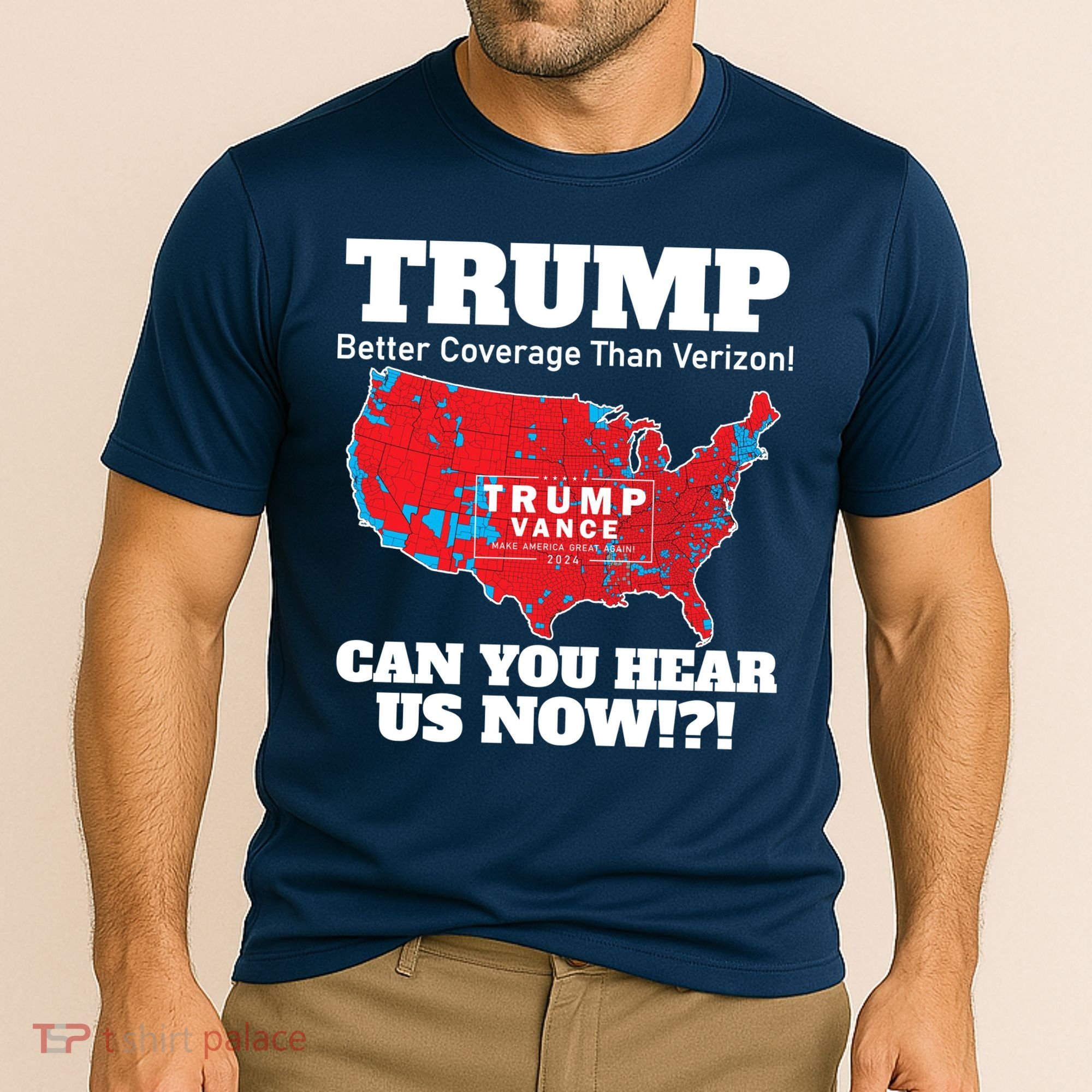 Donald Trump Better Coverage Can You Hear Us Now Electoral Map 2024 Cooling Performance Crew T-Shirt