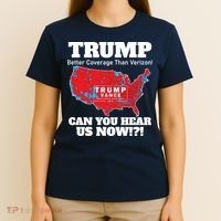 Donald Trump Better Coverage Can You Hear Us Now Electoral Map 2024 T-Shirt thumb 4