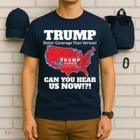 Donald Trump Better Coverage Can You Hear Us Now Electoral Map 2024 T-Shirt thumb 6