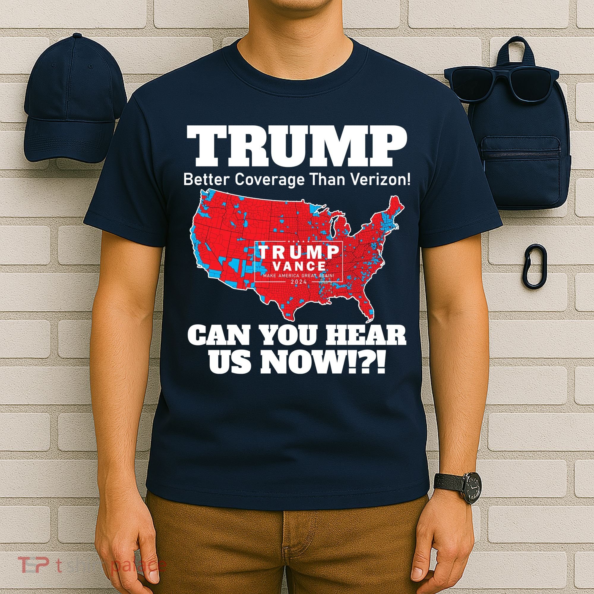 Donald Trump Better Coverage Can You Hear Us Now Electoral Map 2024 T-Shirt