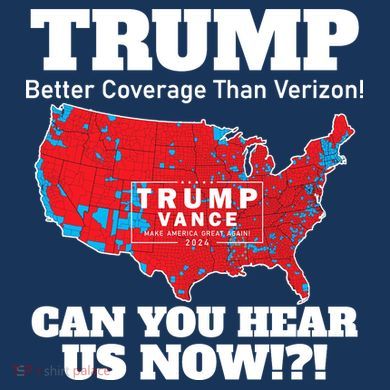 Donald Trump Better Coverage Can You Hear Us Now Electoral Map 2024 Drawstring Bag