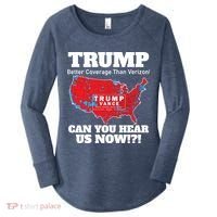 Donald Trump Better Coverage Can You Hear Us Now Electoral Map 2024 Women's Perfect Tri Tunic Long Sleeve Shirt thumb 0