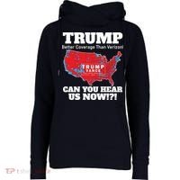 Donald Trump Better Coverage Can You Hear Us Now Electoral Map 2024 Womens Funnel Neck Pullover Hood thumb 0