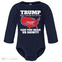 Donald Trump Better Coverage Can You Hear Us Now Electoral Map 2024 Baby Long Sleeve Bodysuit thumb 0