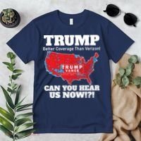 Donald Trump Better Coverage Can You Hear Us Now Electoral Map 2024 Premium T-Shirt thumb 2