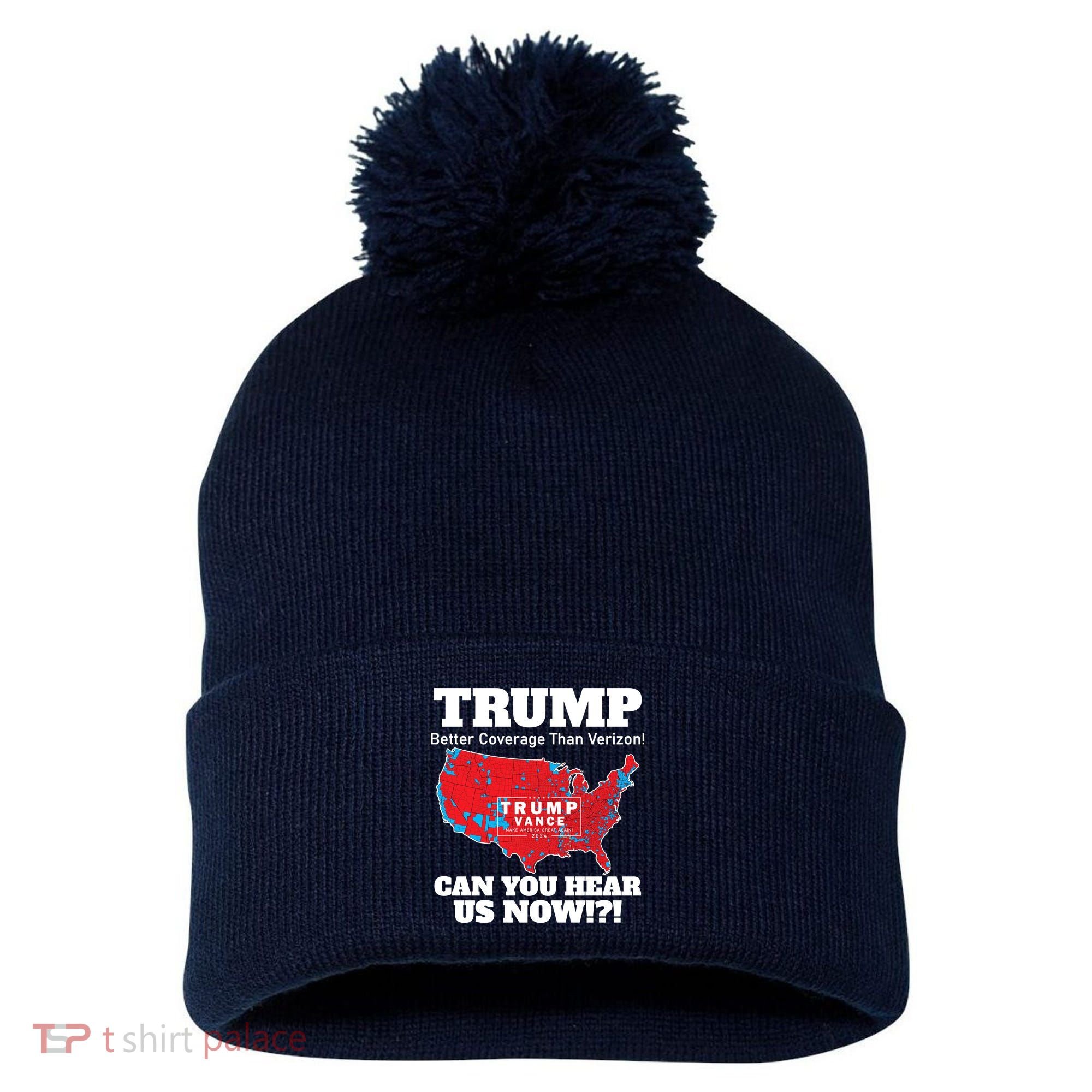 Donald Trump Better Coverage Can You Hear Us Now Electoral Map 2024 Pom Pom 12in Knit Beanie