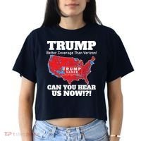 Donald Trump Better Coverage Can You Hear Us Now Electoral Map 2024 Women's Crop Top Tee thumb 2