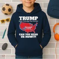 Donald Trump Better Coverage Can You Hear Us Now Electoral Map 2024 Kids Hoodie thumb 2