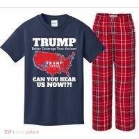 Donald Trump Better Coverage Can You Hear Us Now Electoral Map 2024 Kids Plaid Pajama Set thumb 0