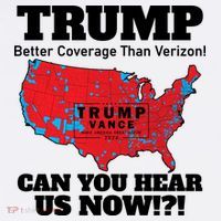 Donald Trump Better Coverage Can You Hear Us Now Electoral Map 2024 Garment-Dyed Sweatshirt thumb 2