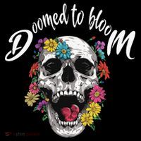 Doomed to Bloom Skull and Flowers Sobriety Women's Hoodie thumb 2