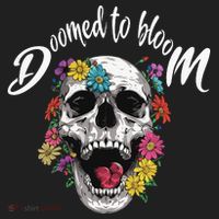 Doomed to Bloom Skull and Flowers Sobriety Hat thumb 2