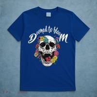 Doomed to Bloom Skull and Flowers Sobriety T-Shirt thumb 5