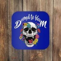 Doomed to Bloom Skull and Flowers Sobriety Coaster thumb 0