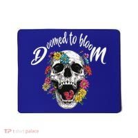 Doomed to Bloom Skull and Flowers Sobriety Mousepad thumb 0