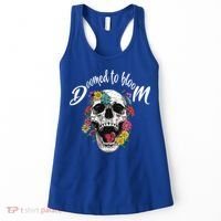 Doomed to Bloom Skull and Flowers Sobriety Women's Tank Top thumb 0