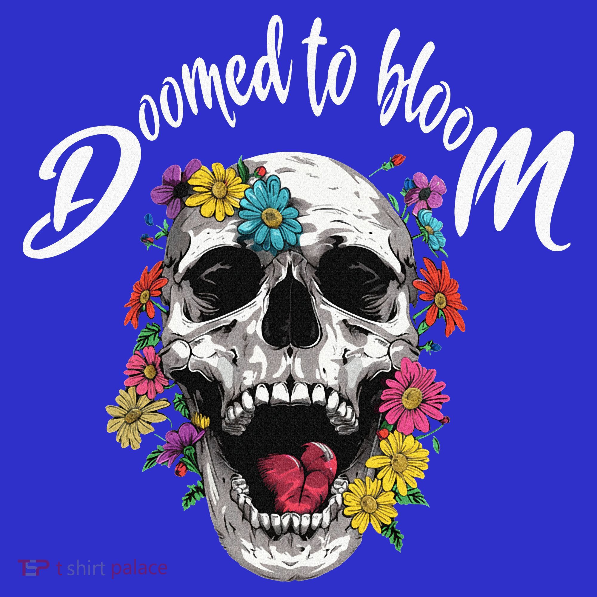 Doomed to Bloom Skull and Flowers Sobriety Baby Bodysuit