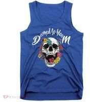 Doomed to Bloom Skull and Flowers Sobriety Tank Top thumb 0