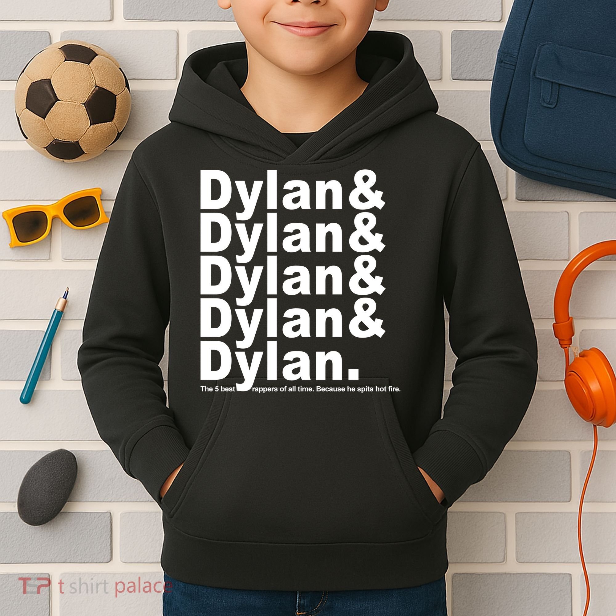 Dylan The Best Rappers Of All Time Kids Hoodie
