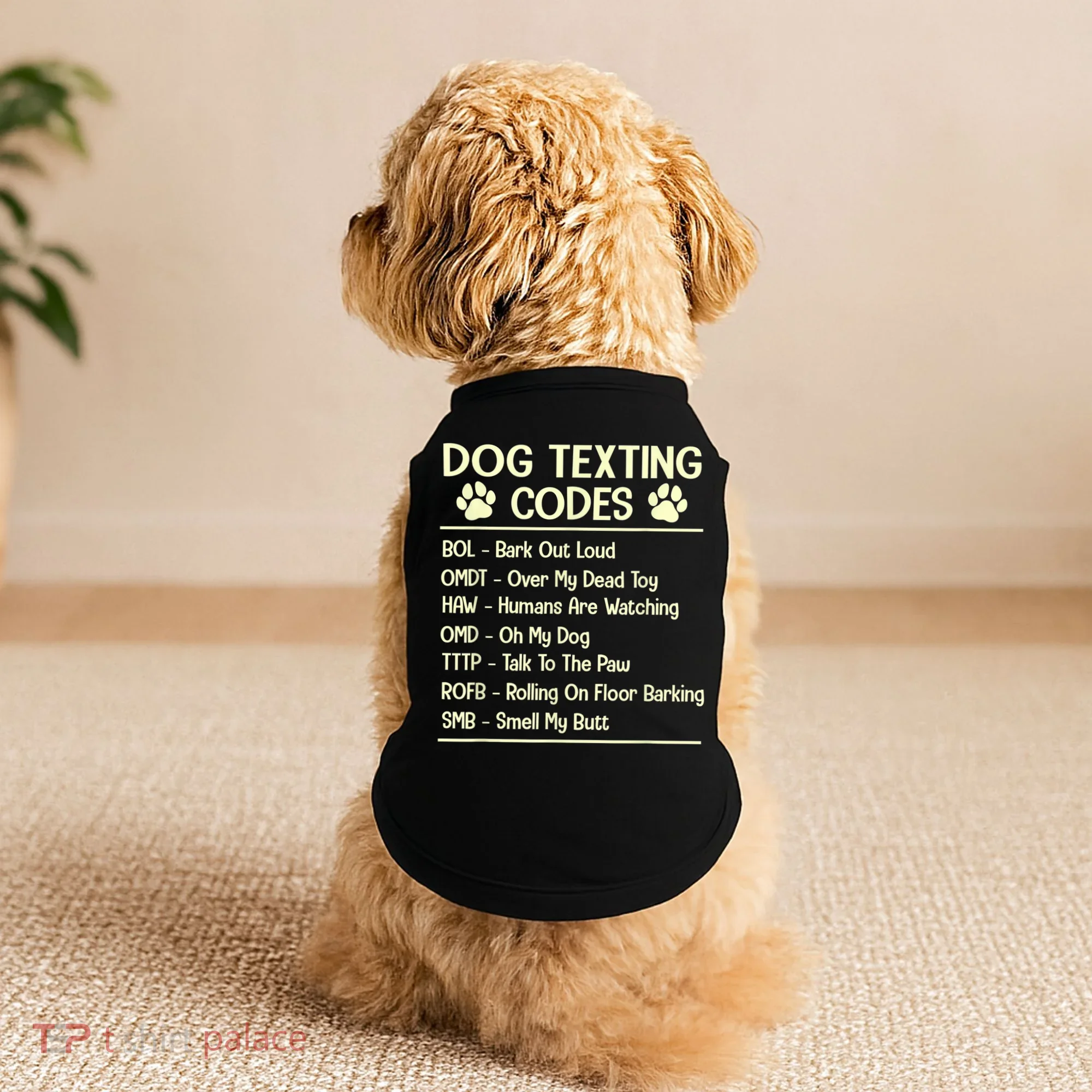 Dog Texting Codes Funny Dog Lover Doggie Tank