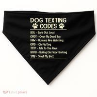 Dog Texting Codes Funny Dog Lover USA-Made Doggie Bandana thumb 0