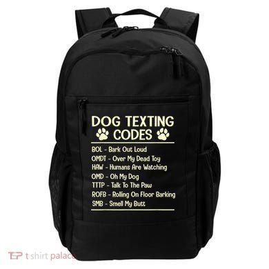 Dog Texting Codes Funny Dog Lover Backpack