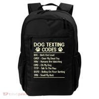 Dog Texting Codes Funny Dog Lover Backpack thumb 0