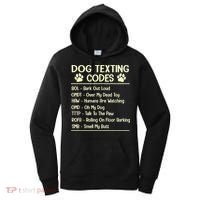 Dog Texting Codes Funny Dog Lover Women's Hoodie thumb 0