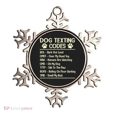 Dog Texting Codes Funny Dog Lover Ornament